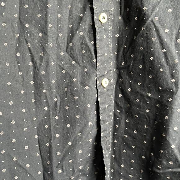 Men’s American Eagle Black and White Polka Dot Long Sleeve Button Down Shirt XS - Picture 5 of 10